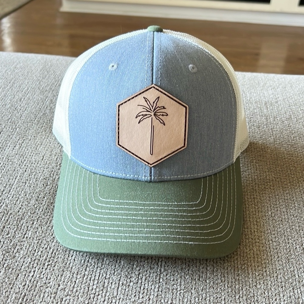 Richardson Leather Patch Trucker Hat NEW